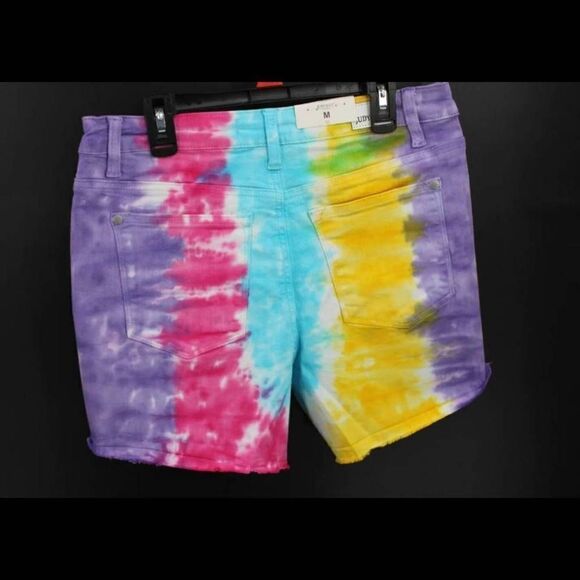 Judy Blue Snow Cone Tie Dye High Waist Shorts Soft n stretchy Size XL Nwt. - Picture 2 of 10